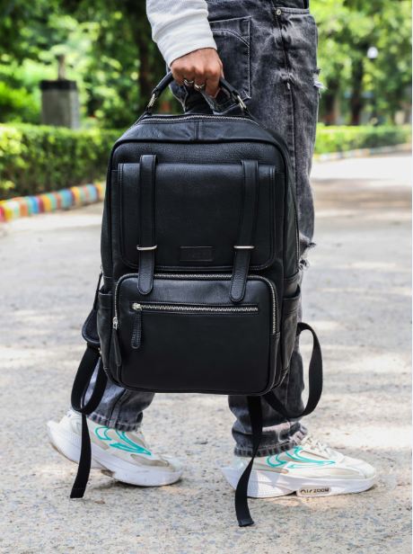 Black backpack stylish online