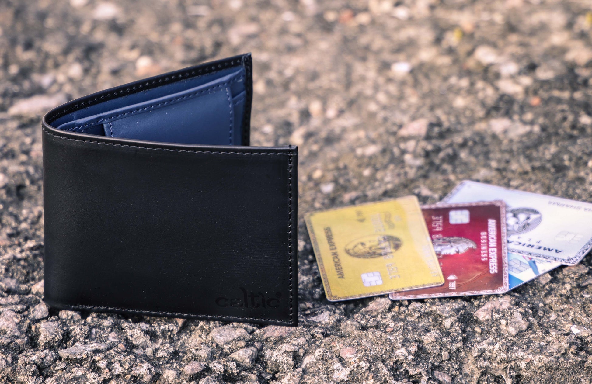 Premium Black Leather Wallet - CELTICINDIA