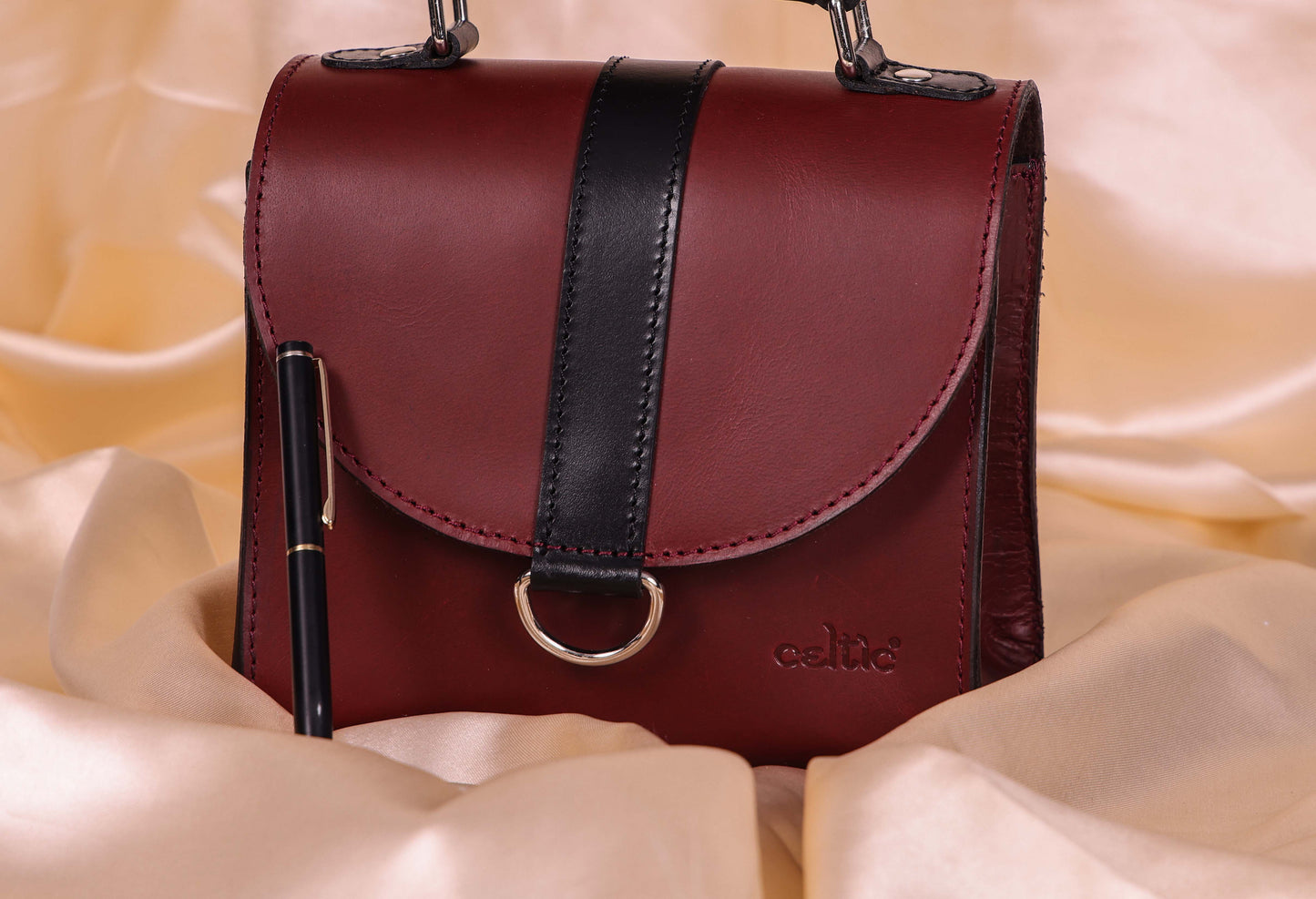 Premium Burgundy Leather Sling Bag for Stylish Everyday Use.   ART:-BG-1753