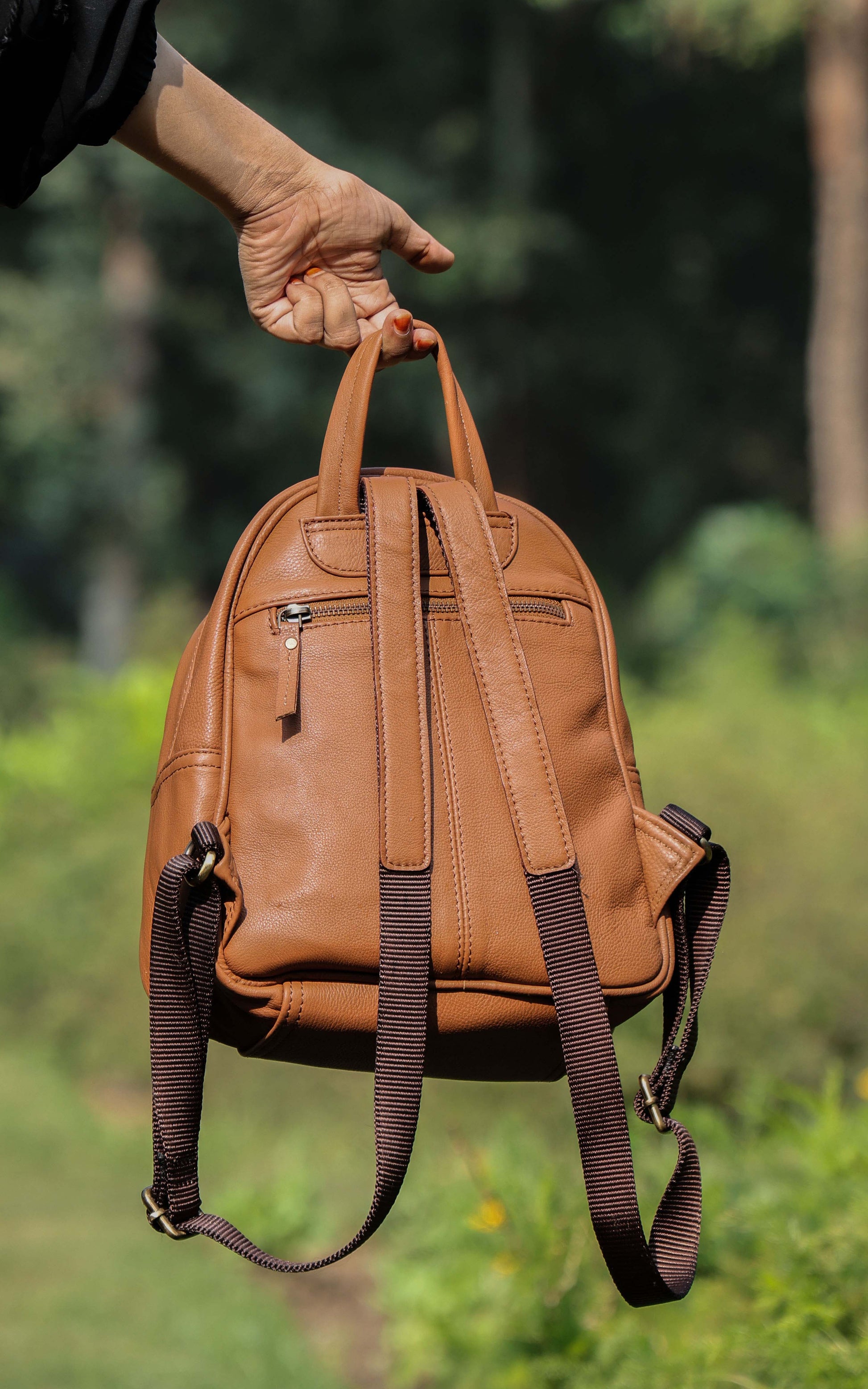 Tan NDM Leather Backpack: Elevate Your Style with Timeless Elegance. - CELTICINDIA