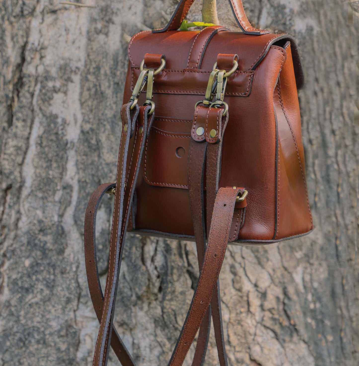 Chic Brown Small Backpack: Elevate Your On-the-Go Style with Fashion and Functionality. - CELTICINDIA