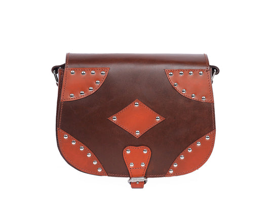 Sophisticated Style on the Go: Brown Designer Leather Sling Bag. - CELTICINDIA