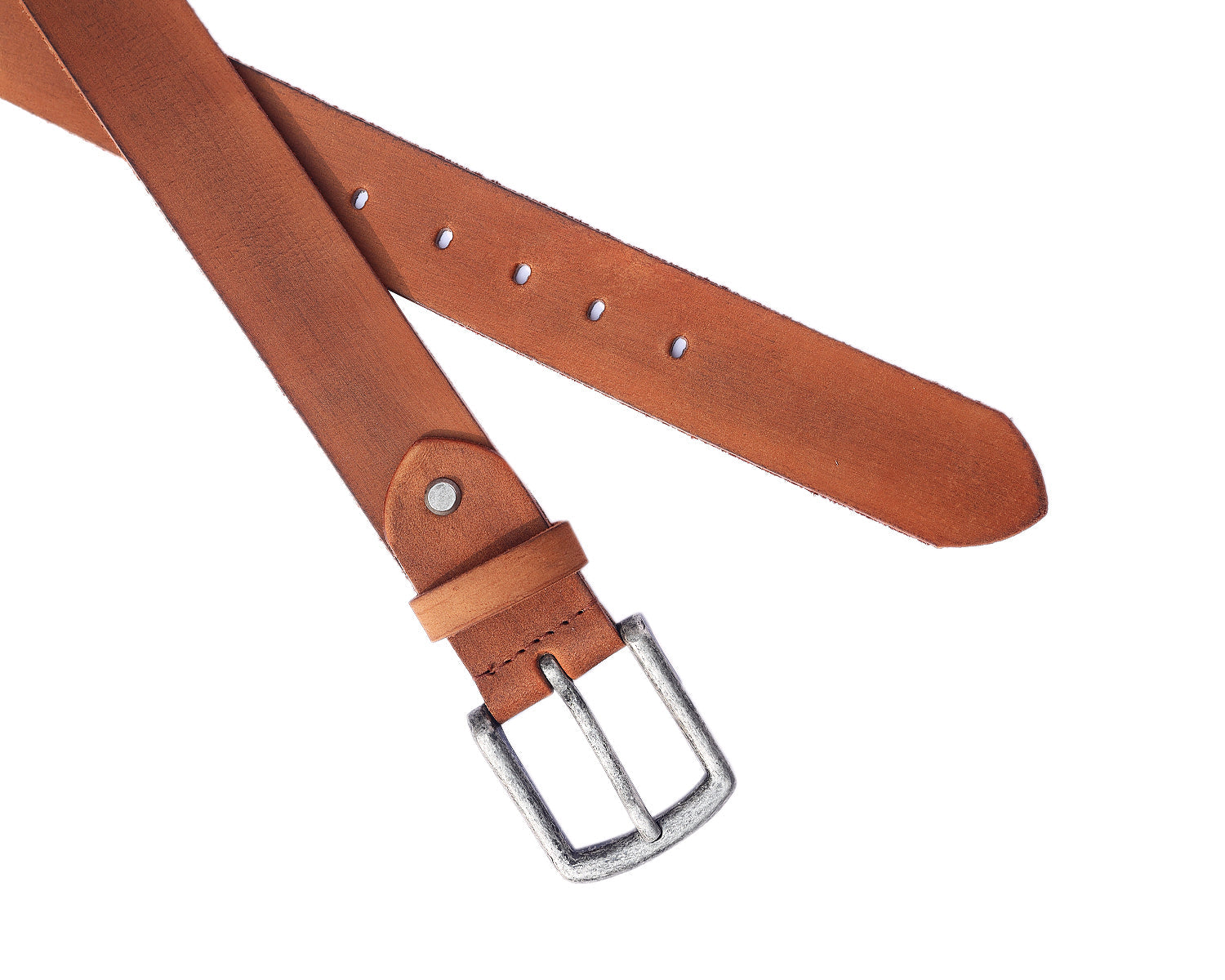 Celtic Premium Light Brown Leather Belt With Silver Buckle - CELTICINDIA