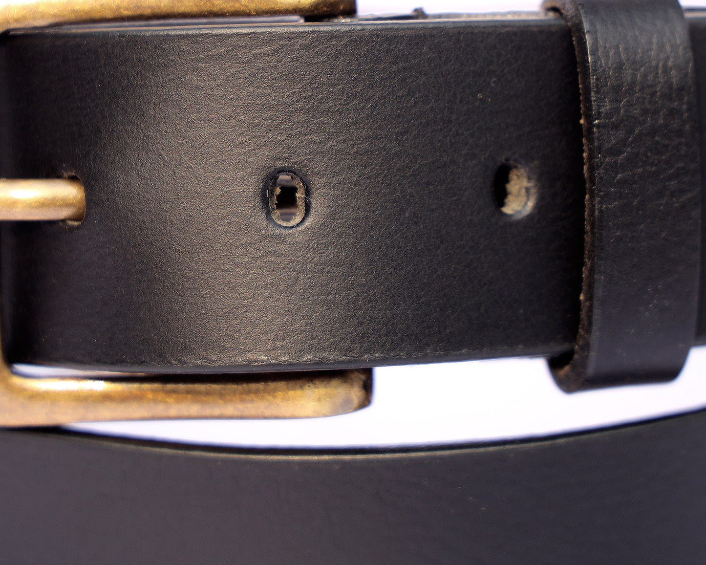 Premium Black Leather Belt With Golden Buckle - CELTICINDIA