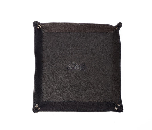 Celtic Black Color Pure Leather Tray For Office Use - CELTICINDIA