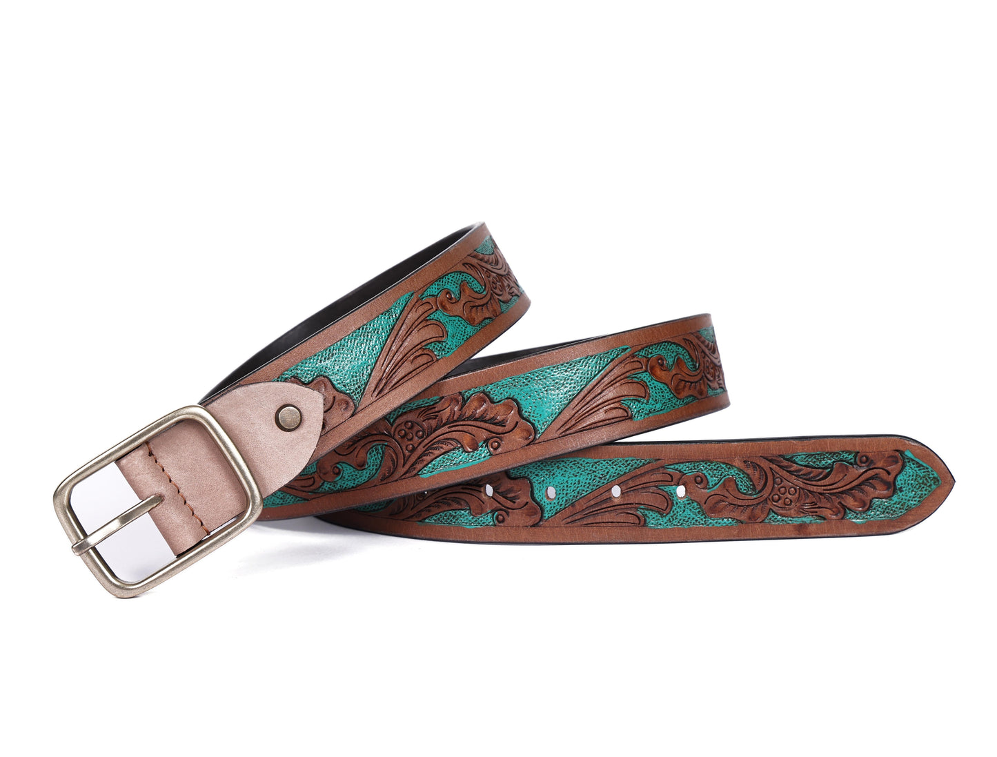 "Exquisite Hand-Carved Leather Belts: Elevate Your Style with Artisanal Excellence"  Art:LB-808