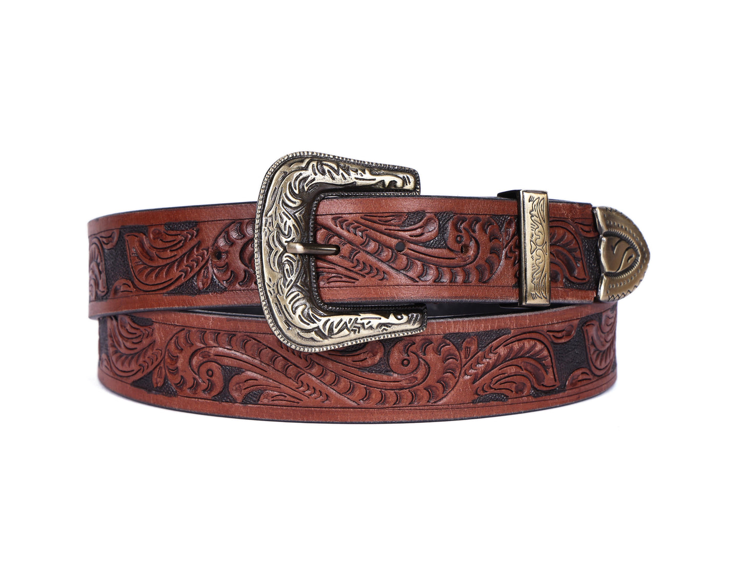 "Artisanal Mastery: Hand-Carved Leather Belts for Timeless Style" Art: LB-811