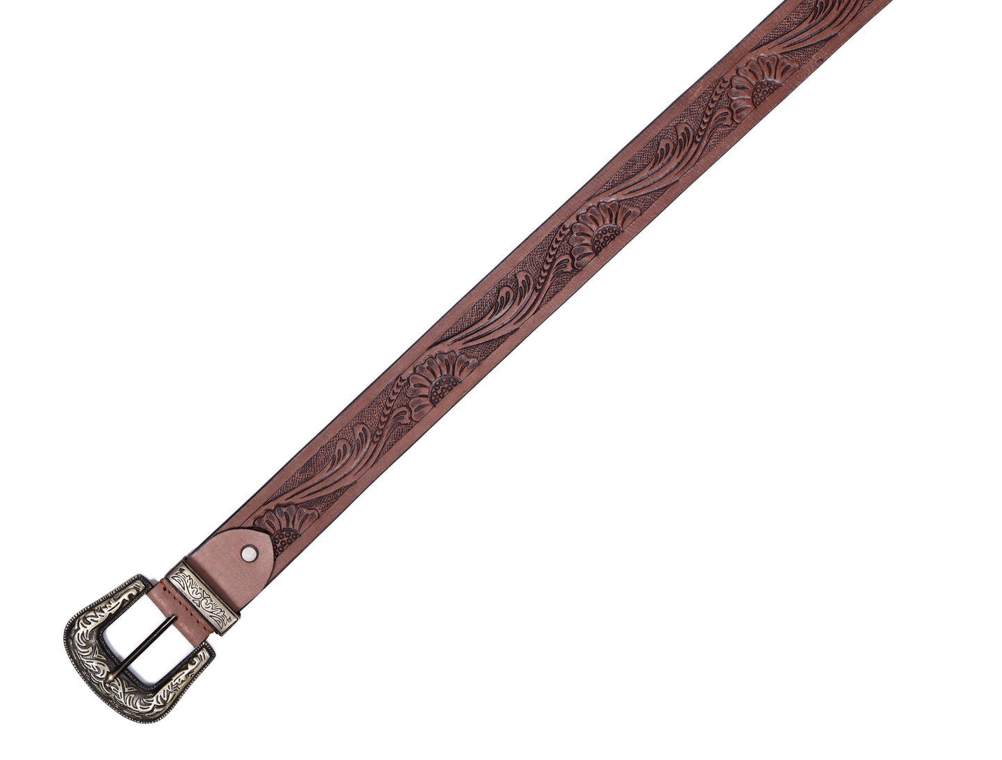 "Crafted Mastery: Hand-Carved Leather Belts for Timeless Style" Art: LB-813