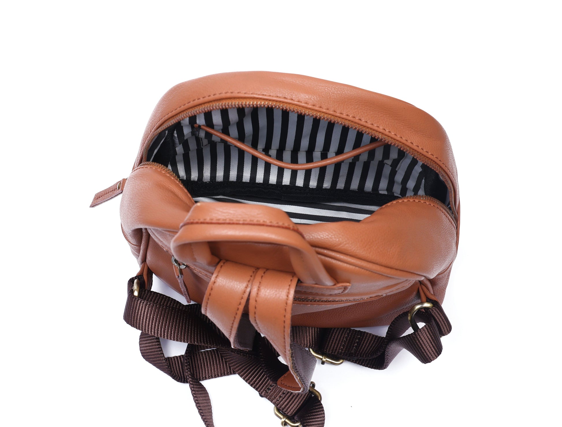 Tan NDM Leather Backpack: Elevate Your Style with Timeless Elegance. - CELTICINDIA