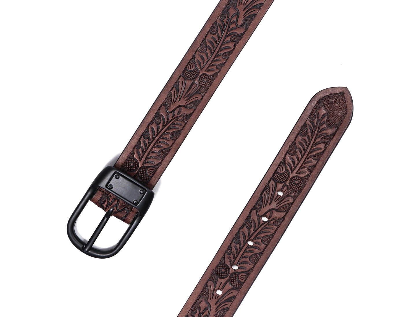 "Artisanal Elegance: Hand-Carved Leather Belts for Timeless Appeal" Art: LB-812