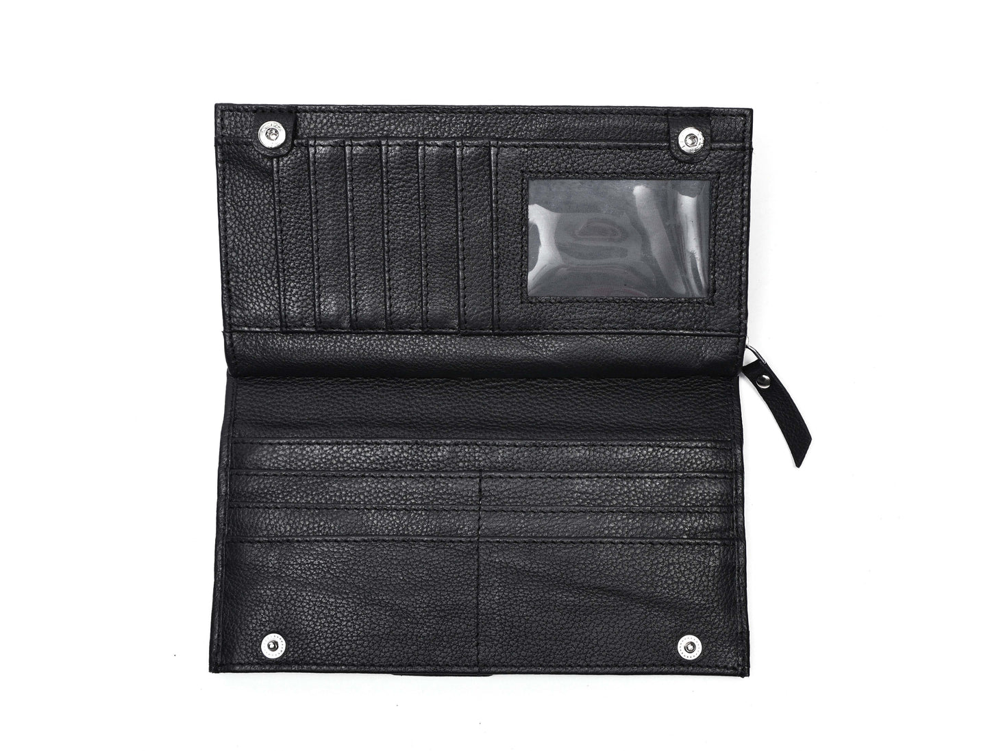 Timeless Elegance: Black Leather Clutch for Effortless Style. - CELTICINDIA