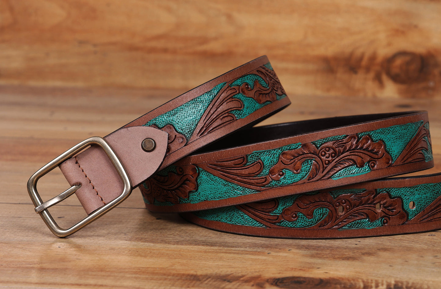 "Exquisite Hand-Carved Leather Belts: Elevate Your Style with Artisanal Excellence"  Art:LB-808