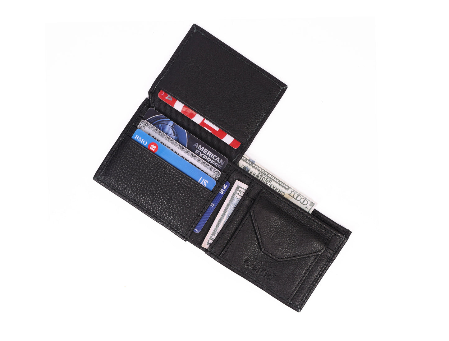 Sleek Black Leather Wallet - Style and Practicality Combined - CELTICINDIA