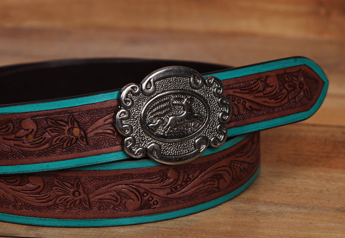 "Artisanal Flair: Hand-Carved Leather Belts Redefining Style" Art: LB-814