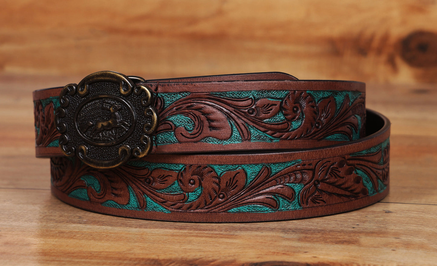 "Crafted Elegance: Hand-Carved Leather Belts Redefining Style" Art: LB-810