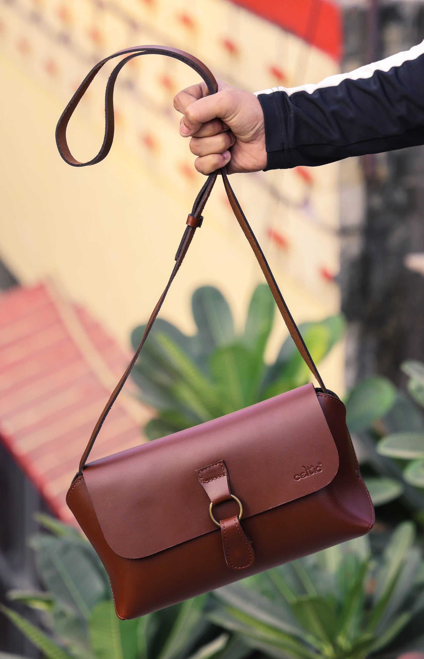 Celtic Stylish and Functional Brown Leather Cross Body Bag - Perfect for Everyday Use. - CELTICINDIA