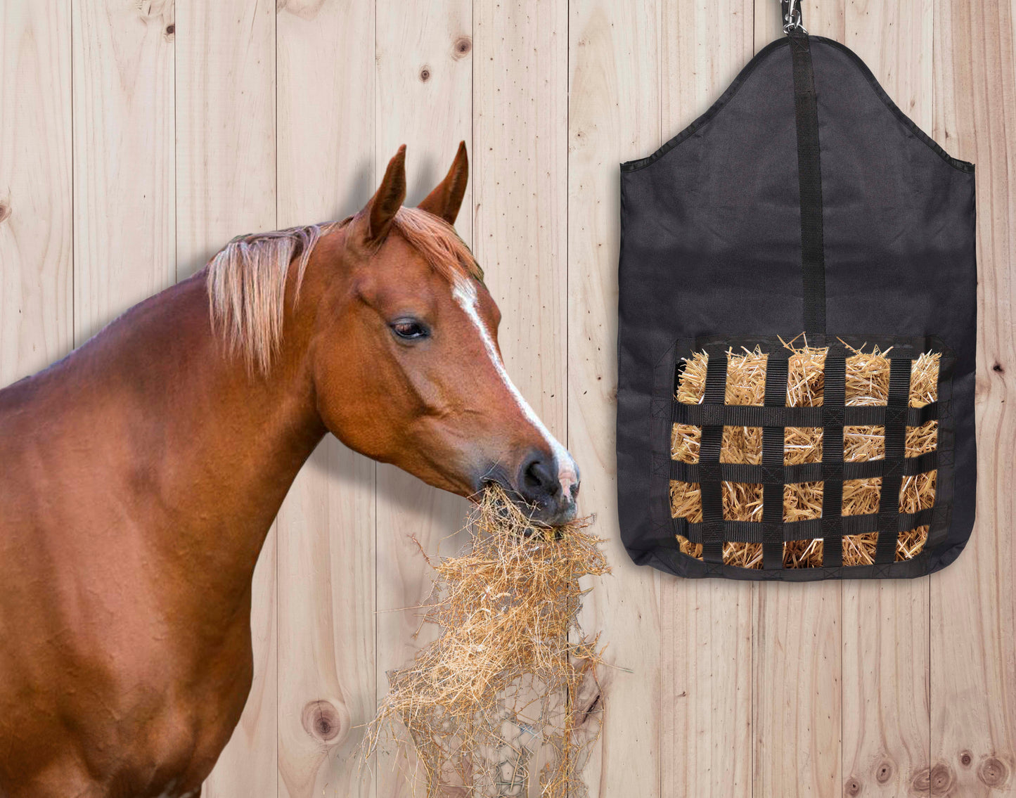 Durable Slow Feeder Hay Net Bag for Horses – Promote Healthy Eating and Reduce Waste. (Art-HB-15)