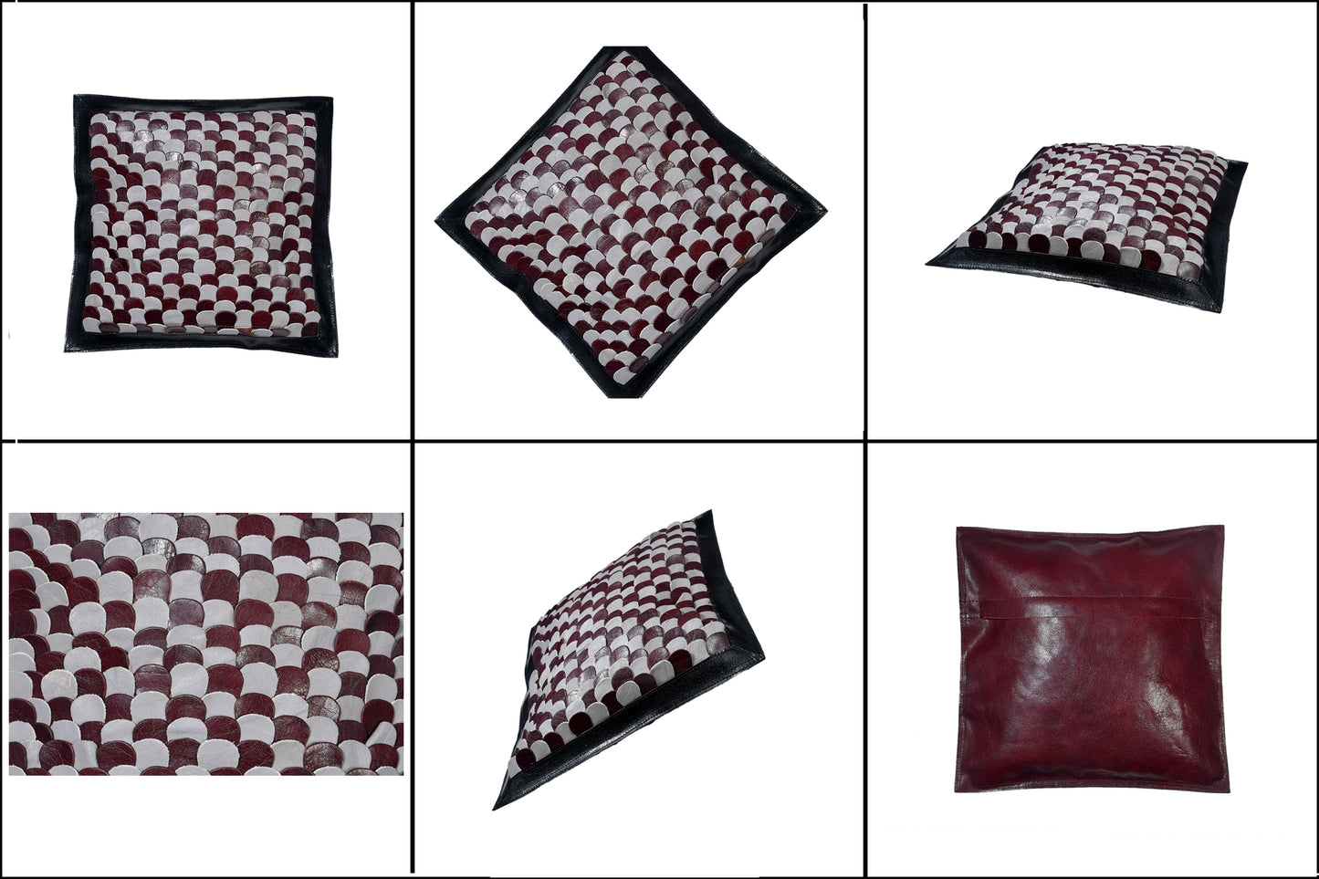 Premium Leather Cushion Cover - Luxurious, Durable, and Stylish Decor.(Art-CC-09)