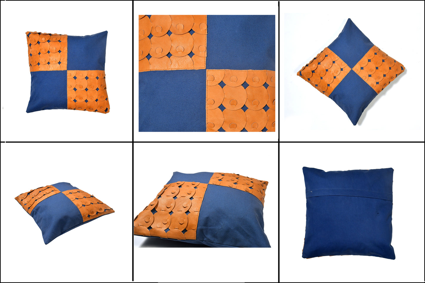 Luxurious NDM Leather Cushion Cover | Premium Designer Throw Pillow Case.(Art-CC-10)