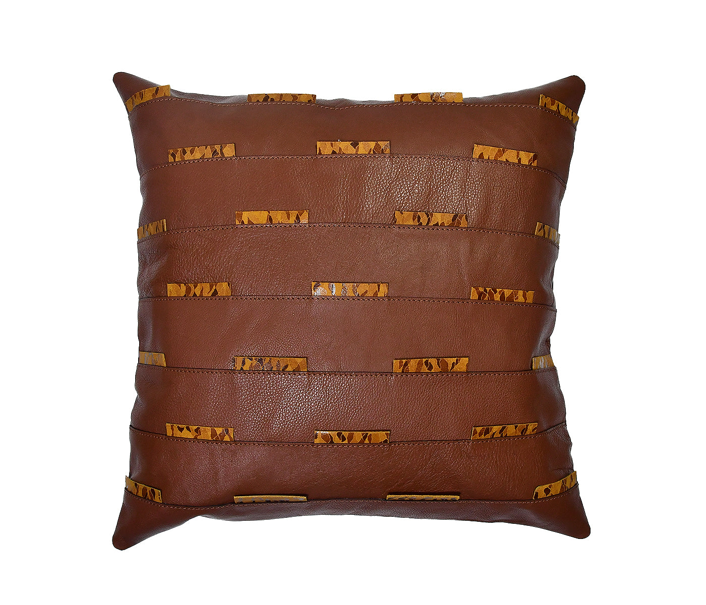 "Premium Leather Cushion Cover - Luxurious, Durable, and Stylish Home Decor".(Art-CC-03)