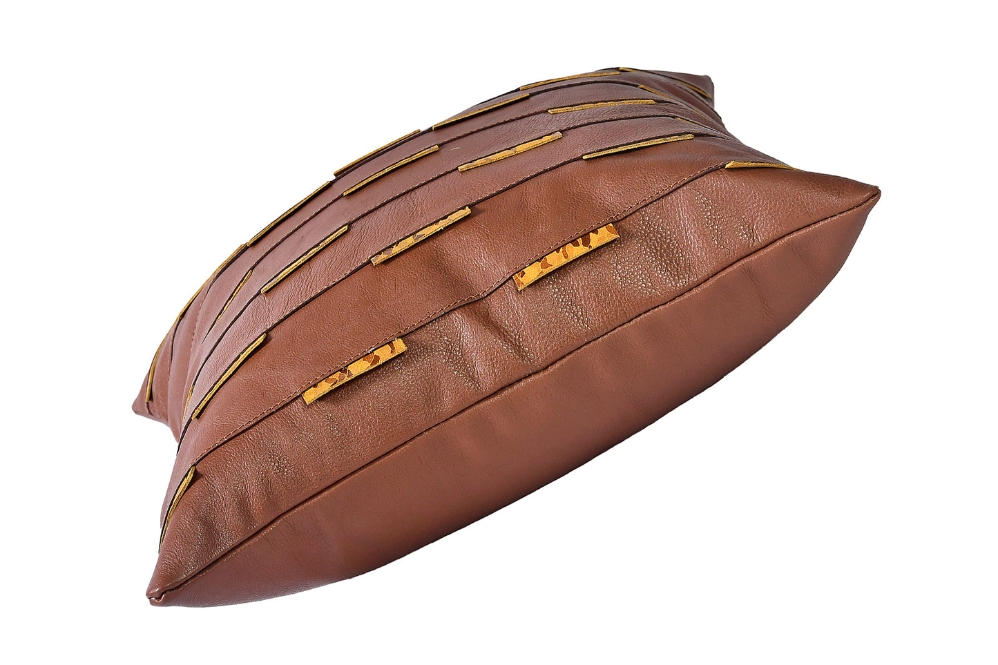 "Premium Leather Cushion Cover - Luxurious, Durable, and Stylish Home Decor".(Art-CC-03)