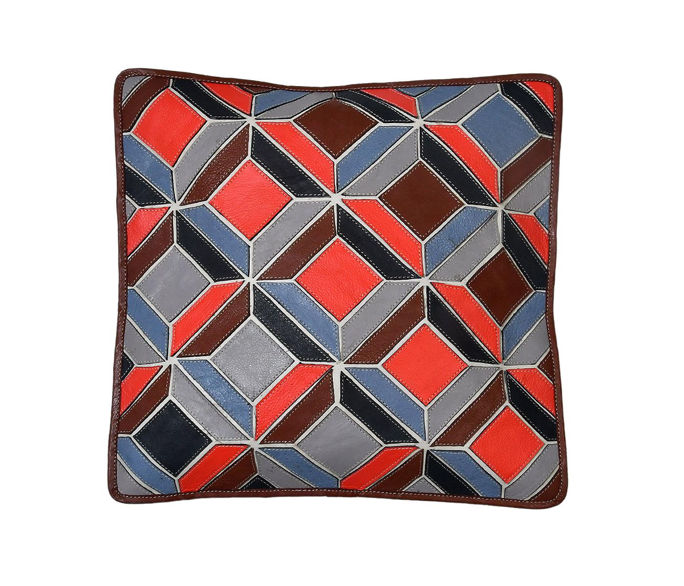 Premium Designer Soft Leather Cushion Cover - Luxury Decor for Home & Office.(Art-CC-07)