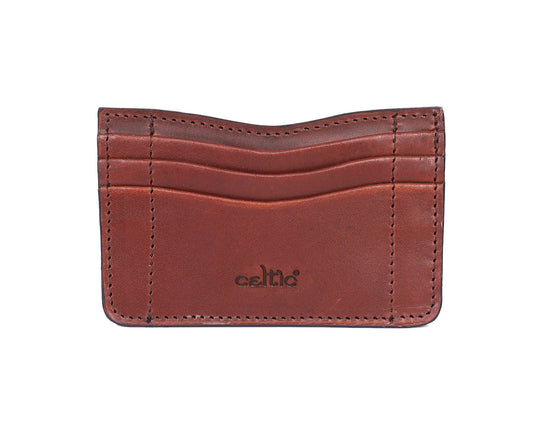 Elegant Brown Leather Card Holder: A Stylish Essential for Your Cards. - CELTICINDIA