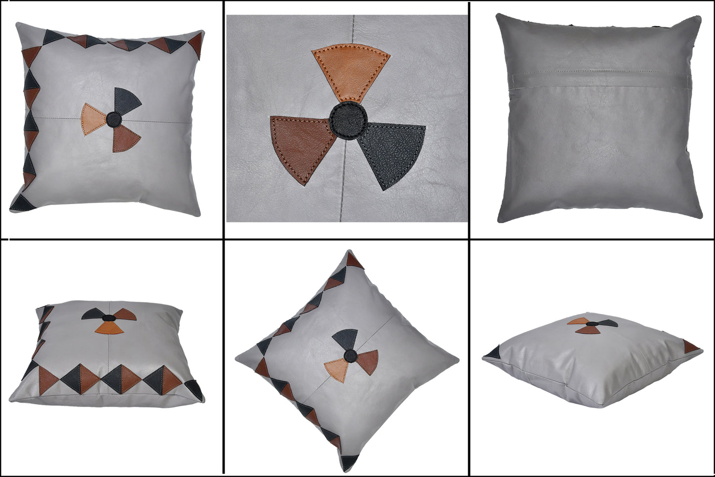 Premium Genuine Leather Cushion Cover with Comfort Padding.(Art-CC-05)