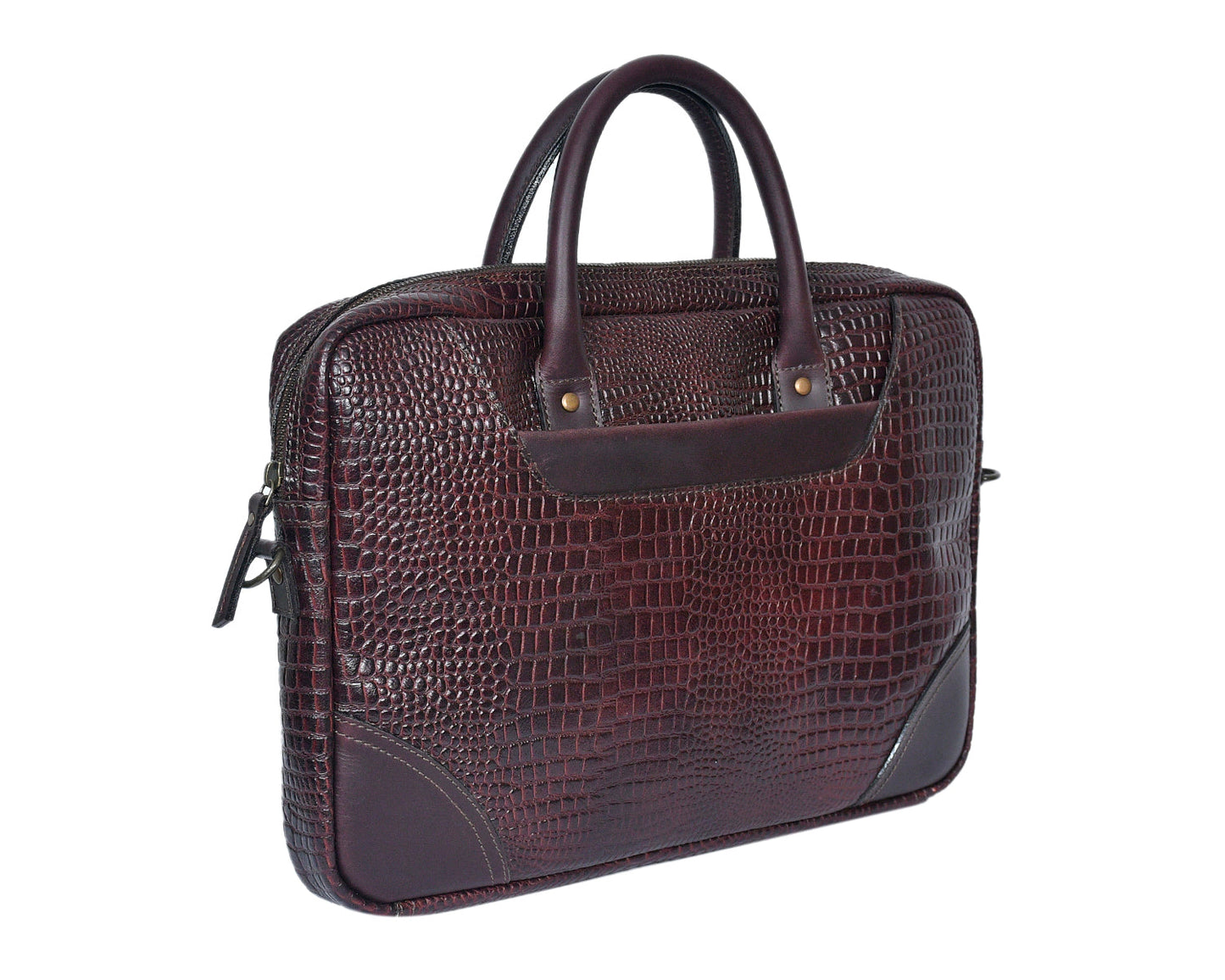 Timeless Elegance: Croco Leather Messenger Bag for Fashion-Forward Individuals. - CELTICINDIA