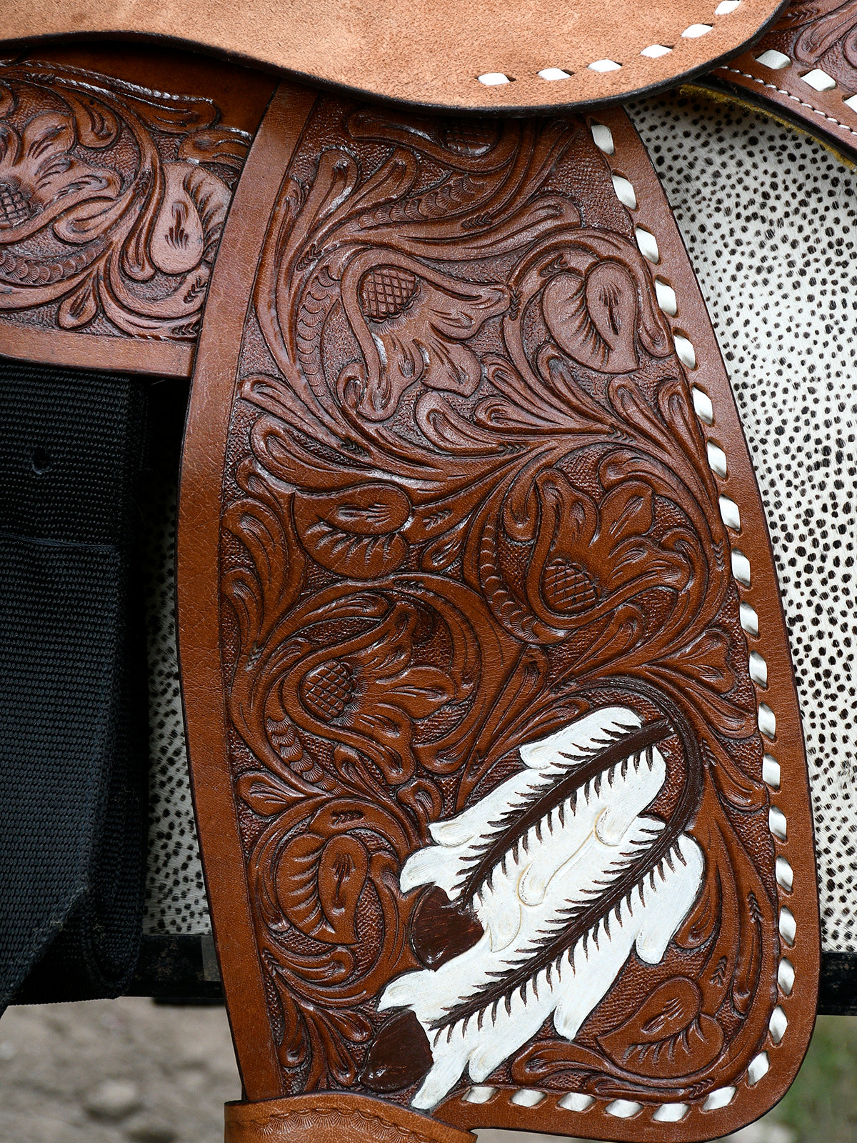 Premium Handmade Harness and Suede Leather Saddle – Durable, Comfortable, and Stylish. ( Art-WSD-02 )