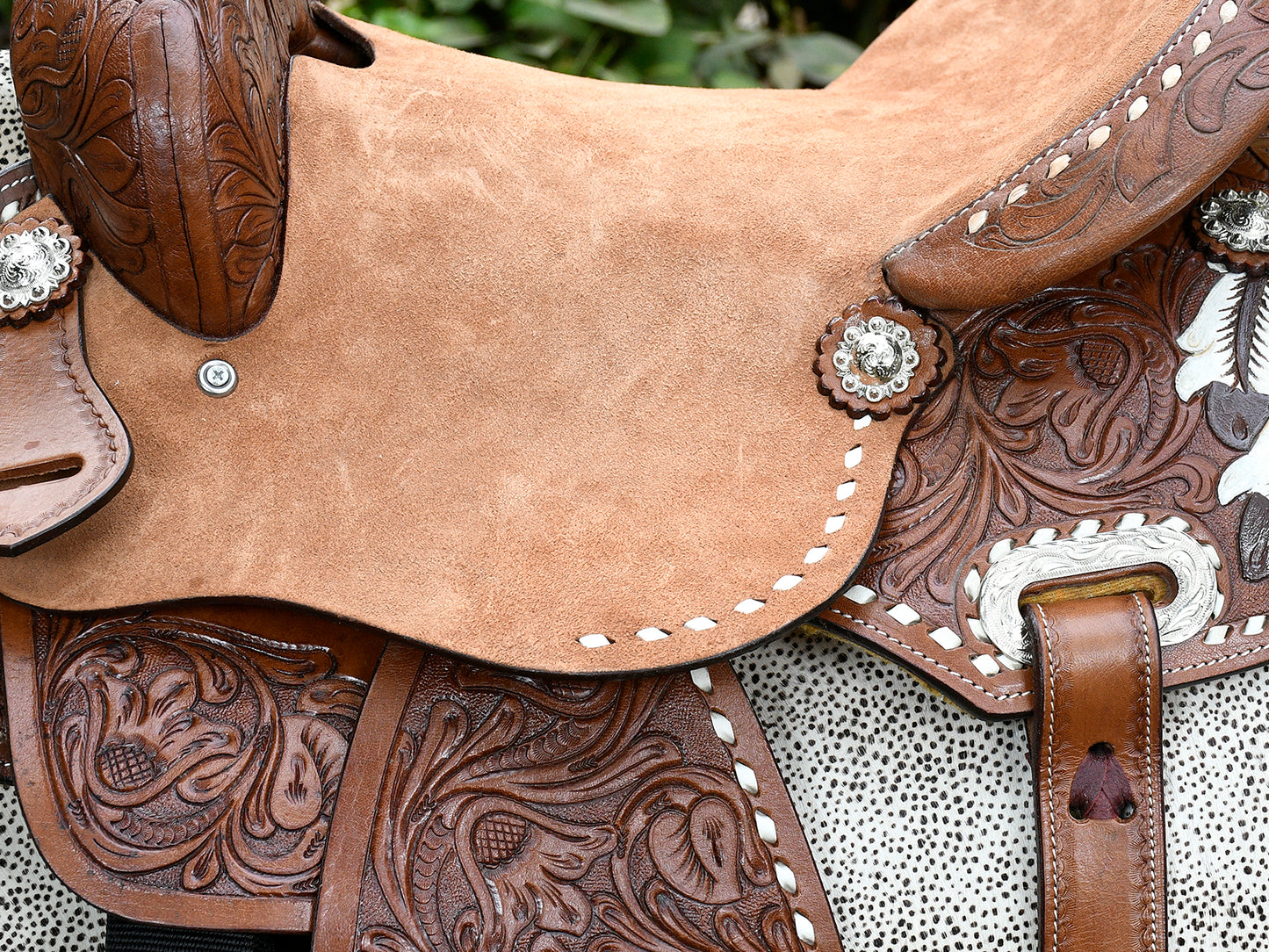 Premium Handmade Harness and Suede Leather Saddle – Durable, Comfortable, and Stylish. ( Art-WSD-02 )