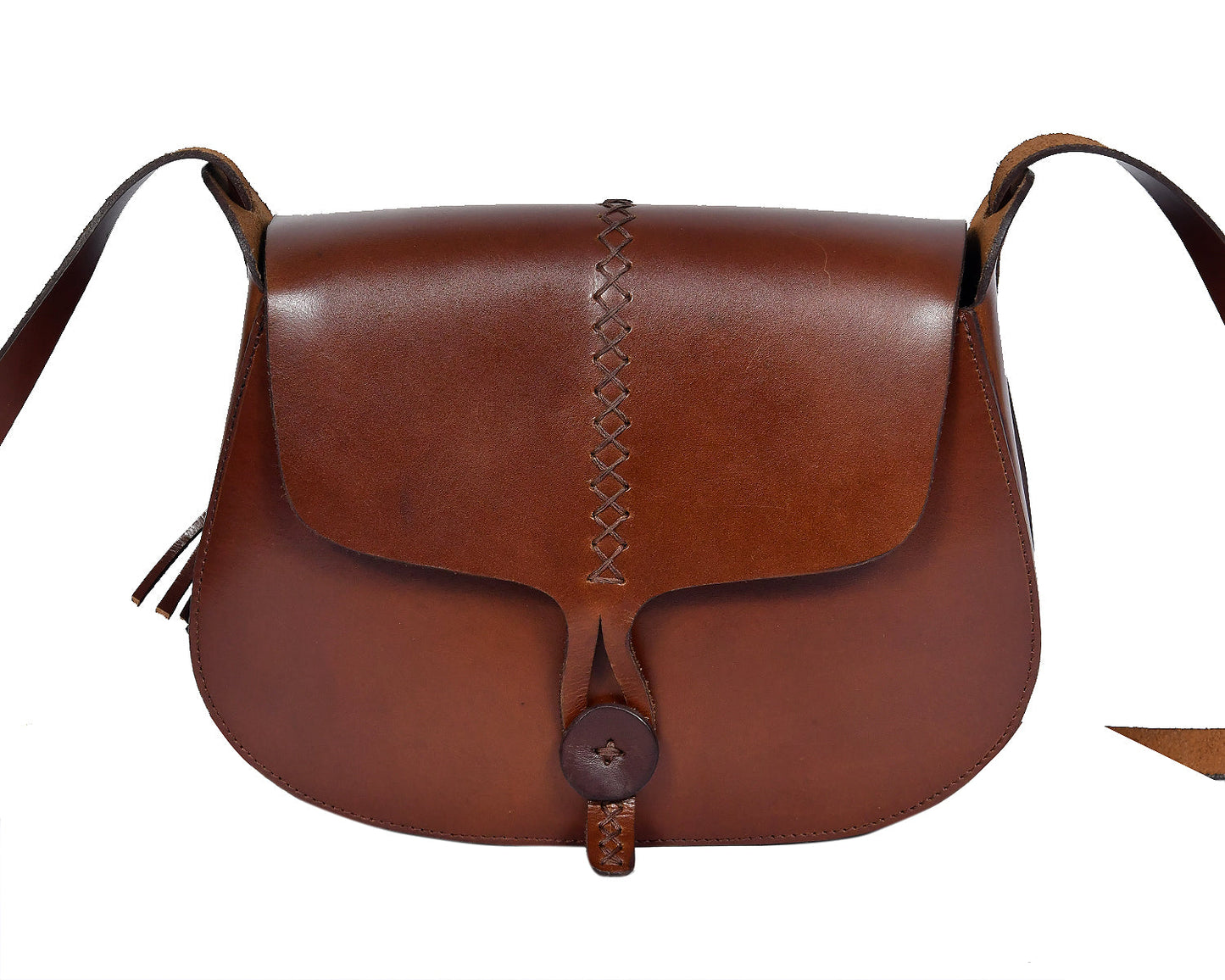 Celtic Pure Brown Leather Sling Bag - CELTICINDIA