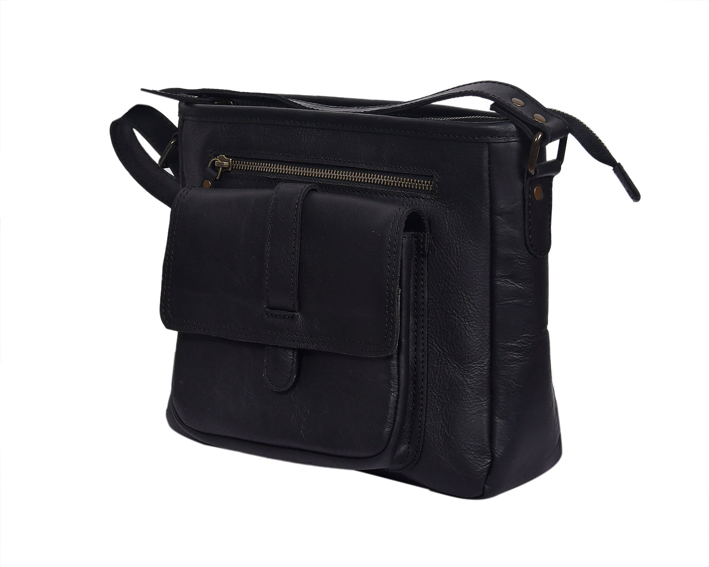 Elegance Redefined: Black Leather Sling Bag - Your Perfect Fashion Companion. - CELTICINDIA