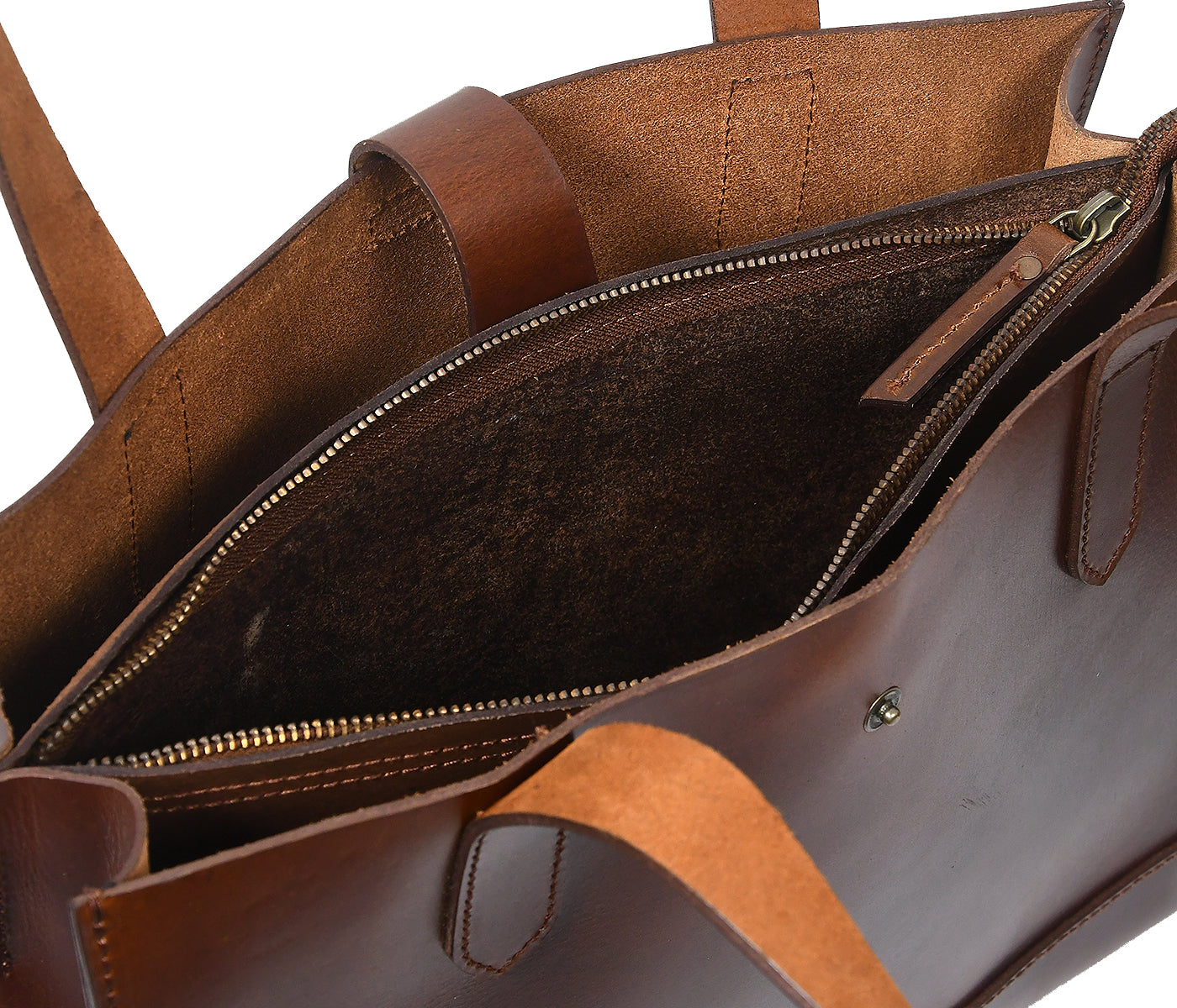 Celtic premium Elegant Brown Leather Tote Bag - CELTICINDIA