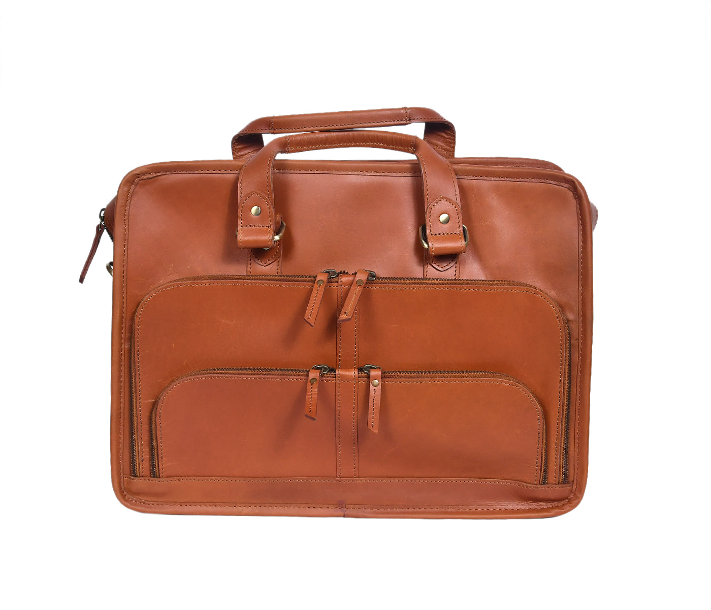 Stylish Tan Messenger Bag with Abundant Storage and Multiple Zip Compartments - CELTICINDIA