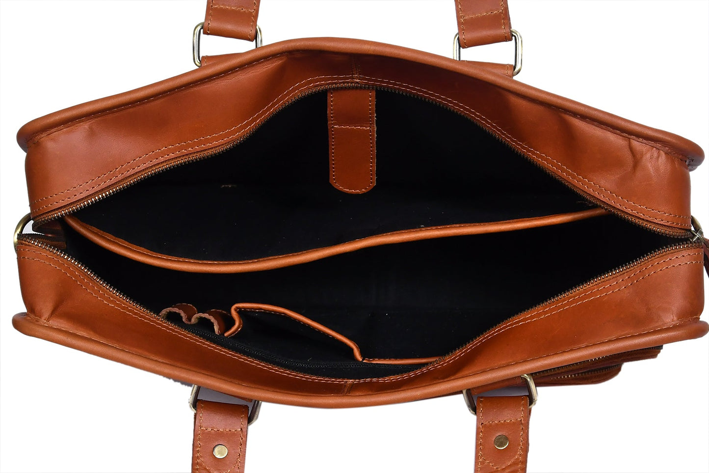 Stylish Tan Messenger Bag with Abundant Storage and Multiple Zip Compartments - CELTICINDIA