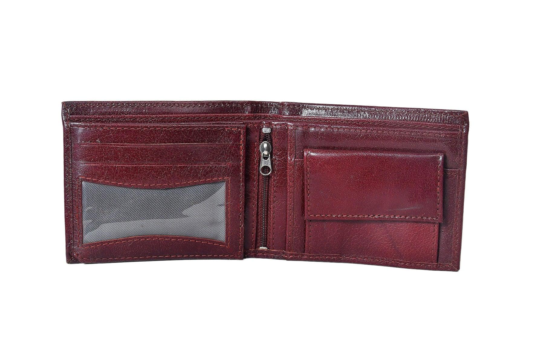 Celtic Burgundy Color Pure Leather Wallet For Men - CELTICINDIA