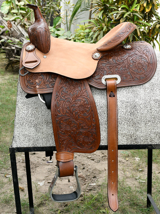 Premium Leather Harness Saddle – Durable, Comfortable, and Secure for All Riders. ( Art-WSD-03)