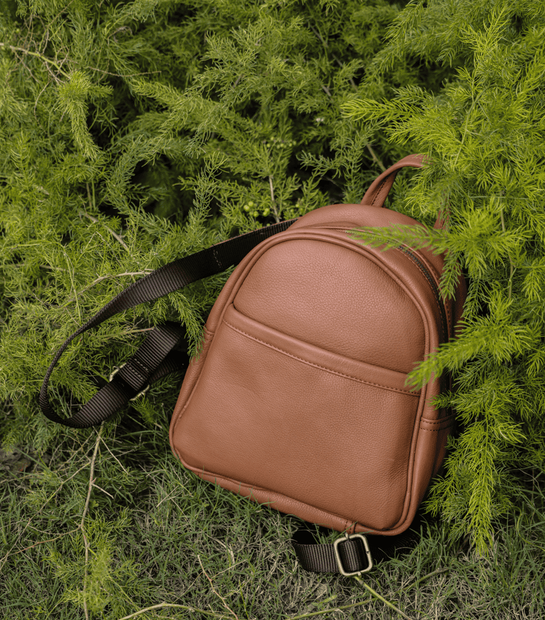 Tan NDM Leather Backpack: Elevate Your Style with Timeless Elegance. - CELTICINDIA