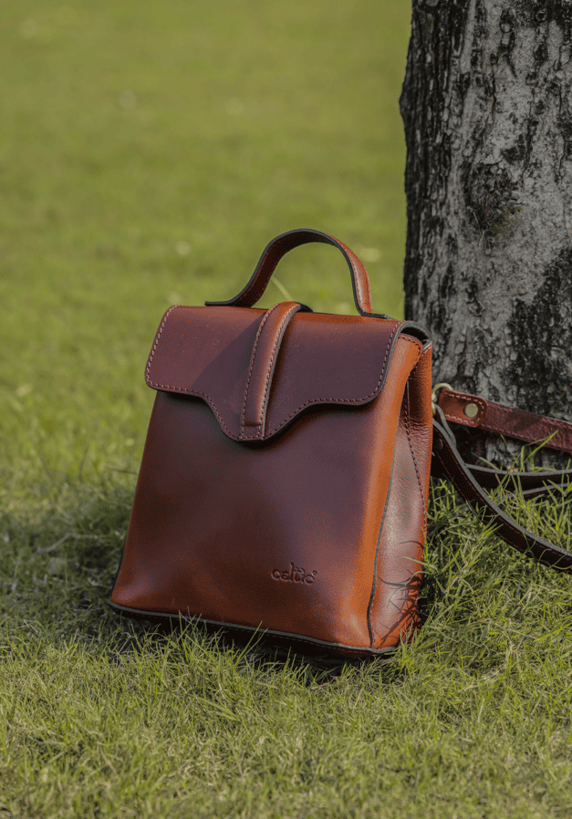 Chic Brown Small Backpack: Elevate Your On-the-Go Style with Fashion and Functionality. - CELTICINDIA