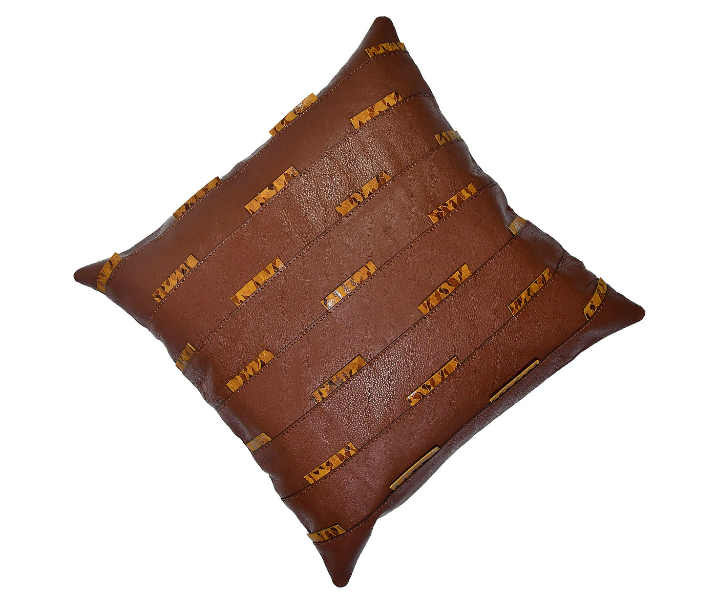 "Premium Leather Cushion Cover - Luxurious, Durable, and Stylish Home Decor".(Art-CC-03)