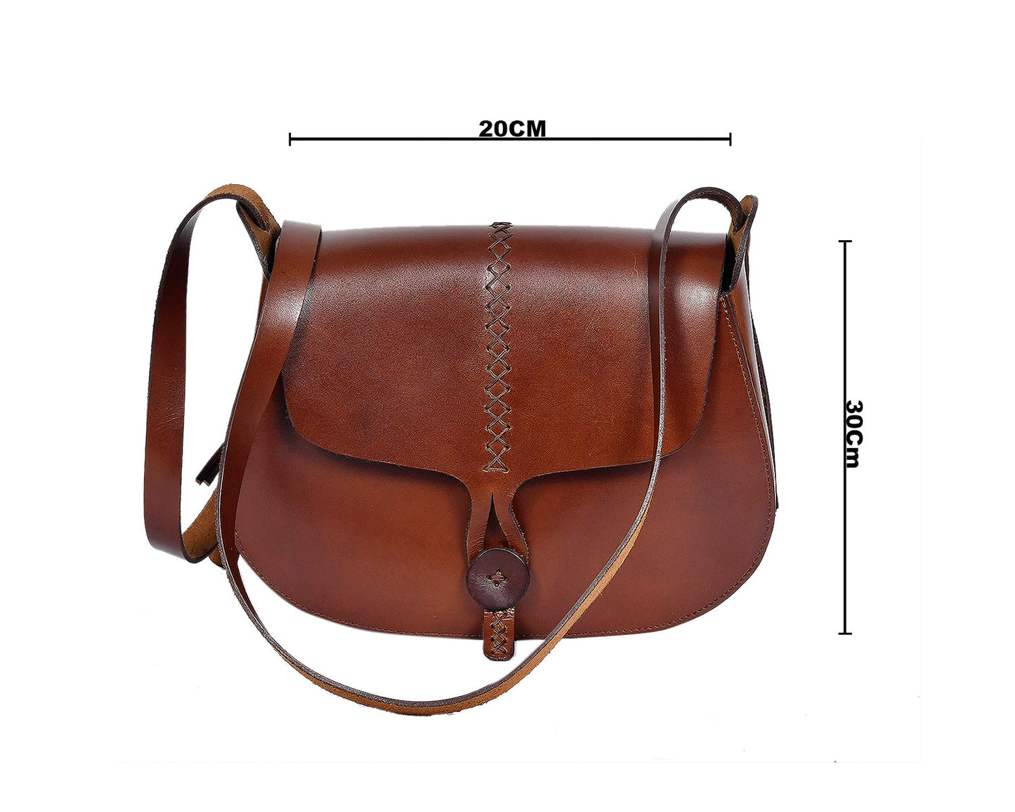 Celtic Pure Brown Leather Sling Bag - CELTICINDIA