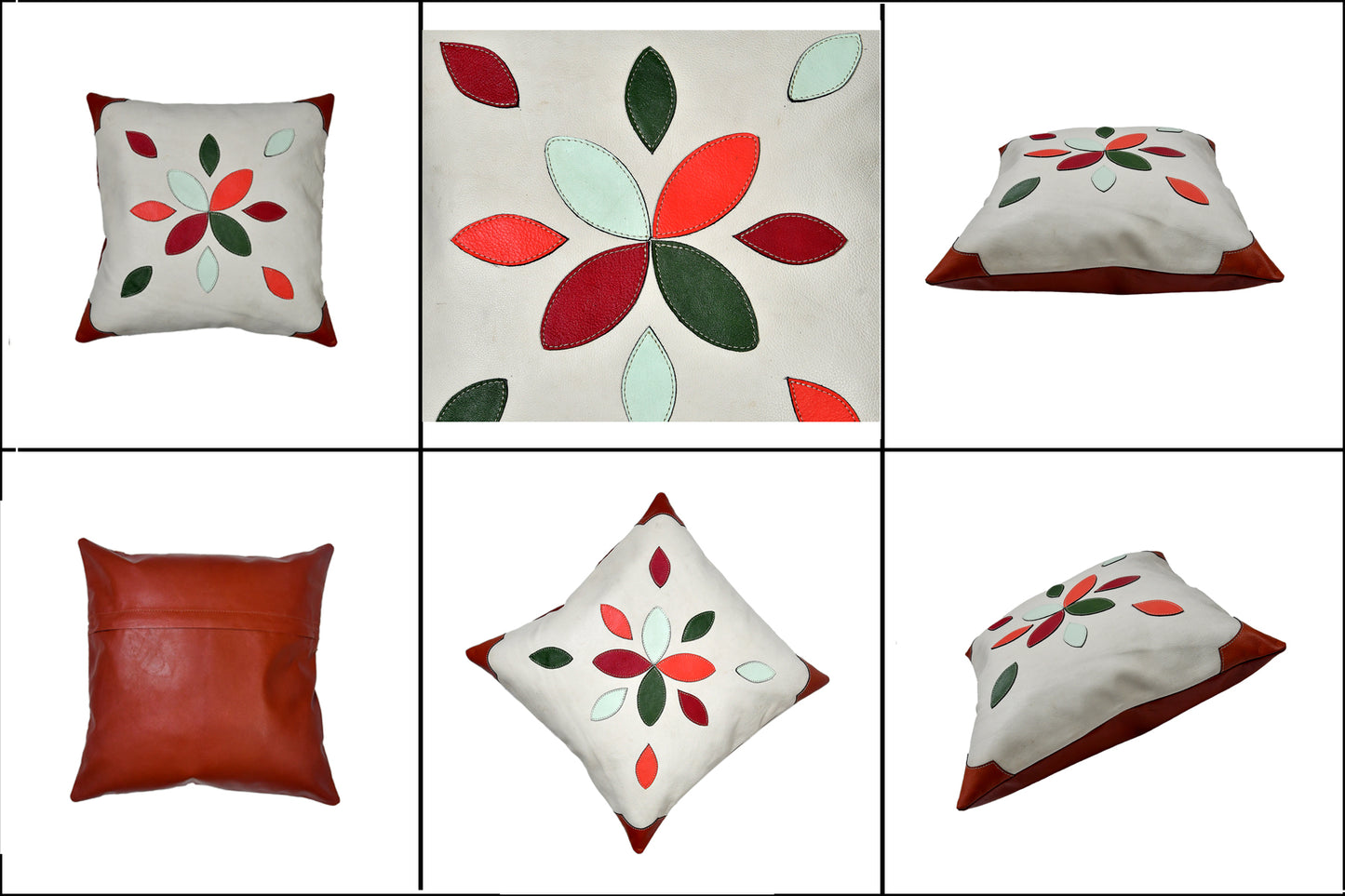 Premium Quality Leather Cushion Cover - Elegant & Durable Home Décor.(Art-CC-14)