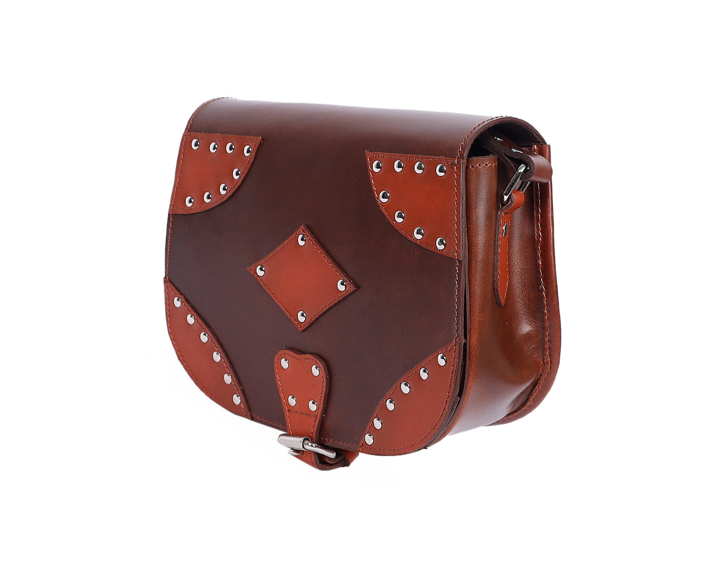 Sophisticated Style on the Go: Brown Designer Leather Sling Bag. - CELTICINDIA