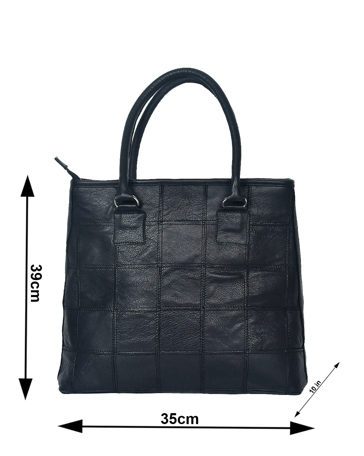 Black Premium Tote Leather Bag - CELTICINDIA