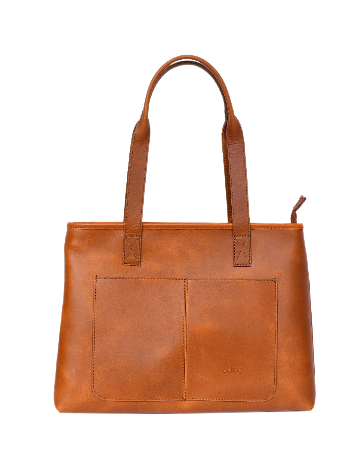 Elevate your style with our exquisite Tan Leather Tote Bag. - CELTICINDIA