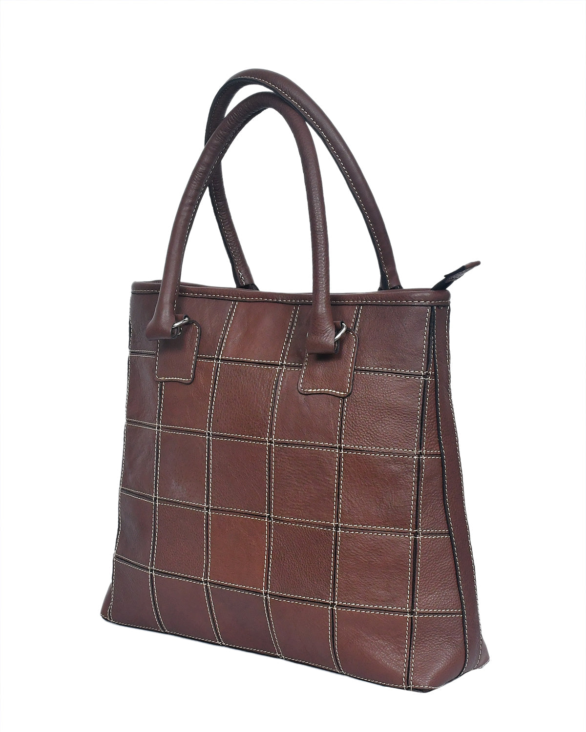 Elevate Your Style with our Brown Leather Accent Tote Bag. - CELTICINDIA