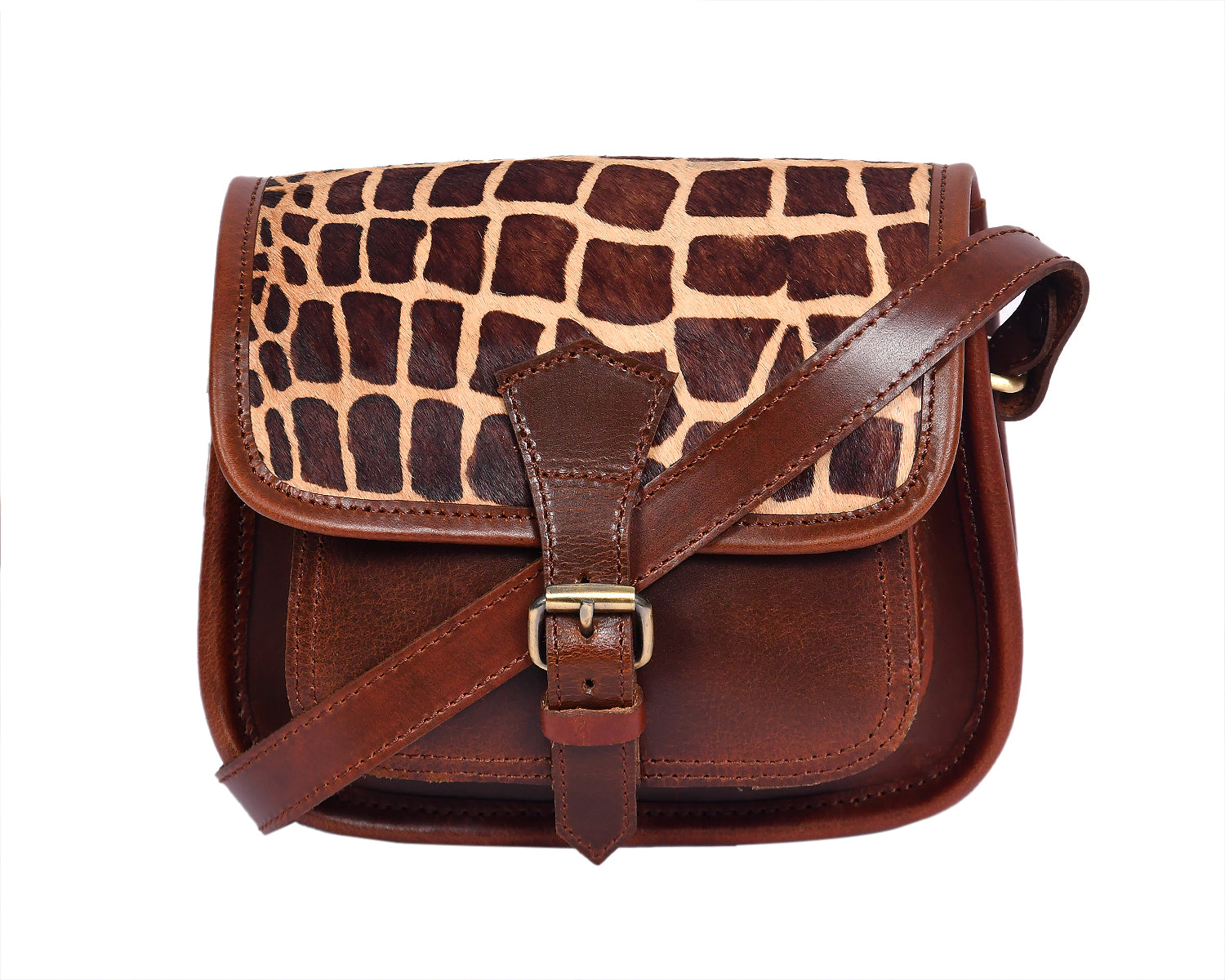 Elevate Your Style with our Printed Hair on Leather Sling Bag. - CELTICINDIA