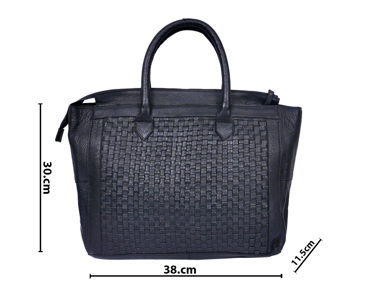 Luxury Noir: Black Leather Shoulder Bag. - CELTICINDIA